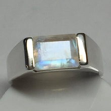 Load image into Gallery viewer, Natural Rainbow Moonstone 925 Solid Sterling Silver Men's Ring Size 6, 6.75, 7, 7.25, 7.5, 8.75, 9, 9.25, 9.5, 12.5

