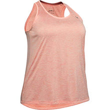 Load image into Gallery viewer, Under Armour Women's Tech Twist Tank Top , Peach Frost (846)/Metallic Silver , X-Large
