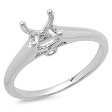 Load image into Gallery viewer, Dazzlingrock Collection 0.05 Carat (ctw) 14K Round Diamond Ladies Engagement Semi-Mount Ring, White Gold, Size 6.5
