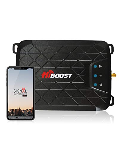 HiBoost 3-Band Cell Phone Signal Booster Up to 1,000 sq ft for Home & Office,Boosts Band 12/17/13/5, 3G 4G LTE Voice and Data for Verizon,T-Mobile, AT&T,Cellular Repeater Amplifier Kits with APP