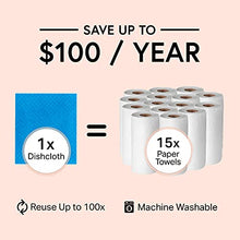 Load image into Gallery viewer, Swedish Wholesale Swedish Dish Cloths - 10 Pack Reusable, Absorbent Hand Towels for Kitchen, Counters &amp; Washing Dishes - Cellulose Sponge Cloth - Eco Friendly Gifts - Assorted
