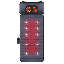 Load image into Gallery viewer, Comfier Massage Mat, Full Body Heating Massage Pad with Movable Shiatsu Neck Massage Pillow, 10 Vibrating Motors &amp; 4 Heating Pad, Neck,Shoulder Back Massager
