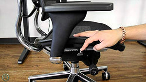 Eurotech Seating Ergohuman Mid Back Mesh Swivel Chair, Black