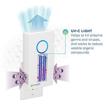 Load image into Gallery viewer, Germ Guardian GG1100W 7” Pluggable Small Air Purifier, Small Room Wall Air Sanitizer, Freshens Air, UV-C Light Kills Germs, Reduces Odors from Pets, Cooking, Mold, GermGuardian, 1-Yr Wty (White)
