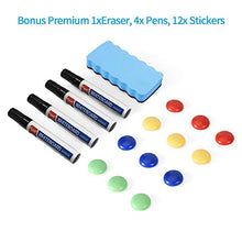Load image into Gallery viewer, Mobile Whiteboard, Double Sided Dry Erase Board Aluminum Frame, Rolling Stand White Board &amp; Accessories with 4 Markers, 1 Eraser, 12 Push Stickers (48x32)
