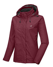 Load image into Gallery viewer, Little Donkey Andy Women’s Waterproof Rain Jacket Lightweight Outdoor Windbreaker Rain Coat Shell for Hiking, Travel Tango Red XL
