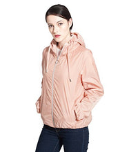 Load image into Gallery viewer, Women&#39;s Ultra Lightweight Quick Dry Water Resistant Casual Drawstring Hideaway Hooded Windbreaker Jacket
