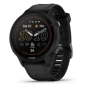 Garmin Forerunner® 955 Solar, GPS Running Smartwatch with Solar Charging Capabilities, Tailored to Triathletes, Long-Lasting Battery, Black