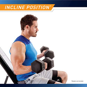 Exercise Utility Bench for Upright, Incline, Decline, and Flat Exercise SB-261W