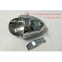 Load image into Gallery viewer, GOODKSSOP Metal Chrome Silver Shell Bright Classical Cool Bicycle Headlight Retro Vintage Bike LED Light Night Riding Safety Front Fog Head Lamp Headlamp

