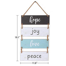 Load image into Gallery viewer, Bundle of Funny Bathroom Wall Decor Sign and Home Wall Decor Sign Hope Joy Love Peace
