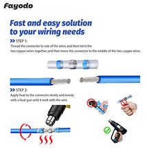 Load image into Gallery viewer, FAYODO 250 PCS Solder Seal Wire Connectors,Heat Shrink Butt Connectors,Insulated Waterproof Electrical Terminals Kit for Marine Automotive Motorcycle Wiring,Butt Splice Wire Connectors
