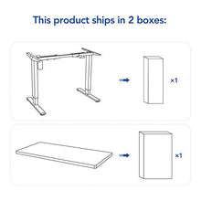 Load image into Gallery viewer, Flexispot Standing Desk, 48 x 24 Inches Height Adjustable Desk, Electric Sit Stand Desk Home Office Desks Whole-Piece Desk Board (Black Frame + 48 in Mahogany Top)
