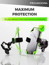 Load image into Gallery viewer, Bike Phone Mount for any Smart Phone: iPhone 11 PRO Max XS XR X 8 7 6 5 Plus Samsung Galaxy S20 S10 S9 S8 S7 S6 S5 Edge, LG. Motorcycle, Bicycle Phone Mount. Mountain Bike Mount. Bike Accessories
