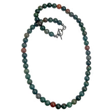 Load image into Gallery viewer, Bloodstone Necklace Boutique Genuine Round Gemstone Beaded Handmade Crystal Healing B02 (18&quot;)
