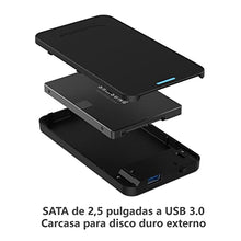 Load image into Gallery viewer, SABRENT 2.5-Inch SATA to USB 3.0 Tool-Free External Hard Drive Enclosure [Optimized for SSD, Support UASP SATA III] Black (EC-UASP)
