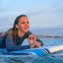 Load image into Gallery viewer, Wavestorm - Classic Soft Top Foam 7ft Surfboard Surfboard for Beginners and All Surfing Levels Complete Set Includes Leash and Multiple Fins Heat Laminated, Blue Pinline (AZ22-WSSF700-PIN)
