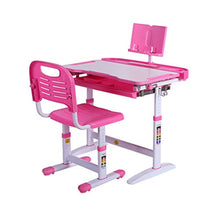 Load image into Gallery viewer, Binory Kids Desk and Chair Set Children Study Table Height Adjustable Kids Desk Ergonomic Design School Students Writing Desk with Tilt Desktop Storage Drawer Bookstand for Boys&amp;Girls(Pink,27.6"x20")
