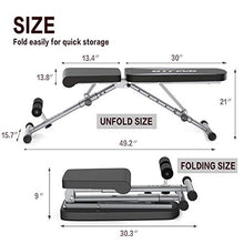 Load image into Gallery viewer, BTFING Weight Bench, Adjustable Strength Training Bench for Full Body Workout with Fast Folding
