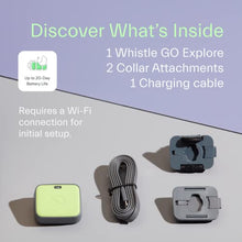 Load image into Gallery viewer, Whistle GO Explore GPS + Health + Fitness Dog Tracker Plus Health &amp; Fitness Monitor, Waterproof, Safe Place Escape Alerts, Built-in Light, Fits on Dog Collar, for Dogs 25 lbs and up Green
