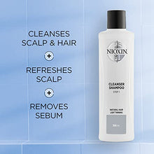 Load image into Gallery viewer, Nioxin System 1 Shampoo &amp; Conditioner Prepack, Natural Hair with Light Thinning, Pumps Included, 33.8 fl oz
