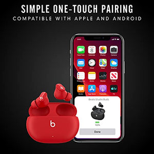 Beats Studio Buds - True Wireless Noise Cancelling Earbuds - Compatible with Apple & Android, Built-in Microphone, IPX4 Rating, Sweat Resistant Earphones, Class 1 Bluetooth Headphones - Beats Red