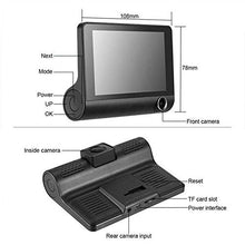 Load image into Gallery viewer, 1080P 170°Wide Angle,4&quot; Dual Lens HD Car DVR Rearview Video Dash Cam Recorder Camera LCD Screen G-Sensor, WDR, Parking Monitor, Loop Recording, Motion Detection
