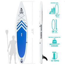 Load image into Gallery viewer, Tuxedo Sailor Inflatable Paddle Boards 12'7×28"×6" Inflatable SUP with Stand Up Paddle Board,Shoulder Strap,Fins,ISUP Adj Paddle,Pump,Backpack,Leash,Repair Kit,10L Dry Bag
