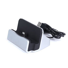 Load image into Gallery viewer, iPhone Charging Dock Station, Bebetter 8-pin Charging Dock Compatible with Apple iPhone 8, iPhone X, iPhone 7/7 Plus 6 6S Plus 5 5S Retail Packaging (Silver)
