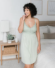 Load image into Gallery viewer, Kindred Bravely Lucille Nursing Nightgown &amp; Maternity Gown (Pistachio, XX-Large)
