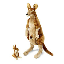 Load image into Gallery viewer, Melissa &amp; Doug Giant Kangaroo and Baby Joey in Pouch - Lifelike Stuffed Animal (nearly 3 feet tall)
