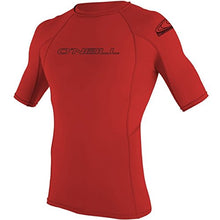 Load image into Gallery viewer, O'Neill Wetsuits Men's Basic Skins UPF 50+ Short Sleeve Rash Guard, Red, Large
