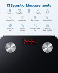 RENPHO Smart Bathroom Scale, Bluetooth Body Fat Monitor Weight Scale, Fit Tracker Digital BMI Key Composition Analyzer for Weight, Fat, Muscle Mass, 396lbs