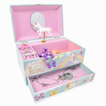Load image into Gallery viewer, The Memory Building Company Unicorn Jewelry Box for Girls &amp; Boys - Musical Girls Jewelry Organizer Box - Granddaughter Gifts for 8-Year-Old Girls
