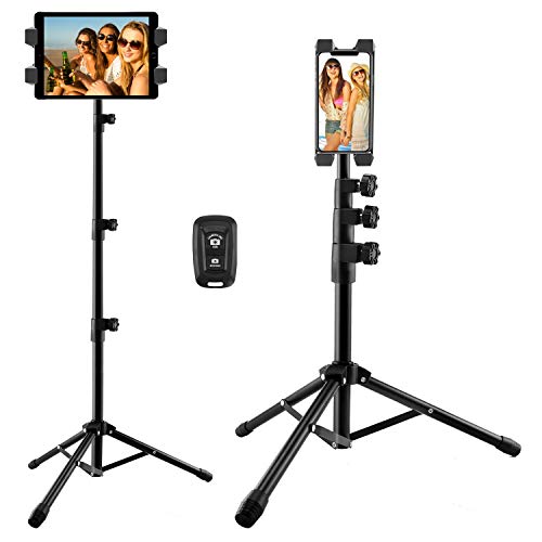 iPad Stand Tablet Tripod Stand,360 Rotating iPad Tripod Mount for Phone and iPad of 4.7-13