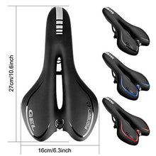 Load image into Gallery viewer, Pioneeryao Professional Bike Seat Gel Mountain Bicycle Seat with Central Relief Zone and Ergonomics Design for Men Women Universal Riding Bike Mountain Bike (Black)
