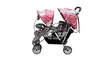 Load image into Gallery viewer, Ymkf Sqqr Weather Shield Double Popular for Swivel Wheel Stroller Universal Size Baby Rain Cover/Wind Shield Deal (Black)
