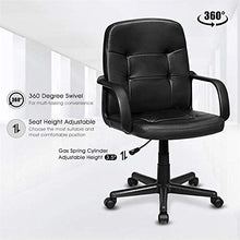 Load image into Gallery viewer, CML Ergonomic Office Chair Swivel Computer Chair Height Adjustable Lifting PU Leather Black Chair Durable Furniture
