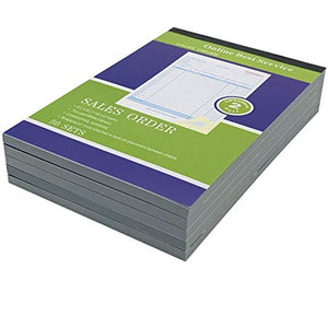 Online Best Service 5 Pack Large Sales Order Book Receipt Invoice Duplicate Carbonless 50 Sets 5.5" X 8"5
