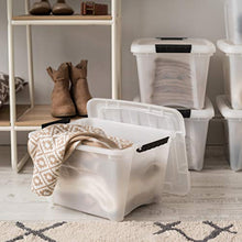 Load image into Gallery viewer, IRIS USA TB-17 19 Quart Stack &amp; Pull Box, Multi-Purpose Storage Bin, 6 Pack, Pearl

