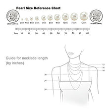 Load image into Gallery viewer, Solid 14k Rose Gold Pearl Necklace for Women Real Gold Jewelry Gifts for Wife Mom Grilfriend, Mothers Day Present for Her, 18" (Rose Gold)
