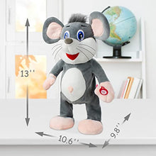 Load image into Gallery viewer, SdeNow Rat Stuffed Animal, Waving Sing Dancing Rat Plush Interactive Toys, Fun Musical Squawking Animation Baby Stuffed Animals Electric Pet Mouse Toys Gifts for Kids
