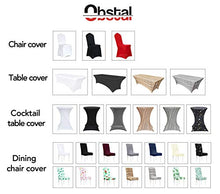 Load image into Gallery viewer, Obstal 10 PCS Red Spandex Dining Room Chair Covers for Living Room - Universal Stretch Chair Slipcovers Protector for Wedding, Banquet, and Party
