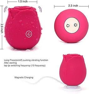 Dual Head Sex Tounge for Licking and Sucking, Rose Toy for Women Pleasure Tongue, Clitorals Stimulator, Electric Women Relaxing Toy, Woman Suction 10 Modes Tongue Stimulator Sucking Nipple Sucker