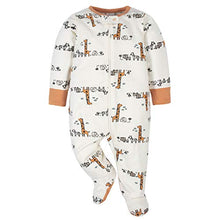 Load image into Gallery viewer, Gerber Baby Boys' 4 Pack Sleep 'N Play Footie, Jungle Blue, 0-3 Months
