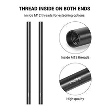 Load image into Gallery viewer, SmallRig 2pcs 15mm Black Aluminum Alloy Rod(M12-30cm) + Rod Cap (2 pcs)
