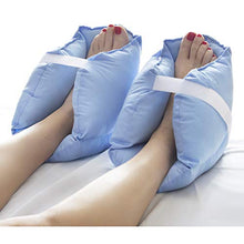 Load image into Gallery viewer, DMI Heel Cushion Protector Pillow to Relieve Pressure from Sores and Ulcers, Adjustable in Size, Blue
