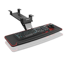 Load image into Gallery viewer, EUREKA ERGONOMIC Fully Adjustable Keyboard Drawers &amp; Platforms Tray, Rotatable Gaming Computer Desk Mount Drawer Underdesk Shelf Workspace Organizers, Black
