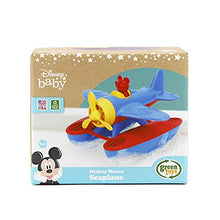 Load image into Gallery viewer, Green Toys Disney Baby Exclusive Mickey Mouse Seaplane, Blue/Red - Pretend Play, Motor Skills, Kids Bath Toy Floating Vehicle. No BPA, phthalates, PVC. Dishwasher Safe, Recycled Plastic, Made in USA.
