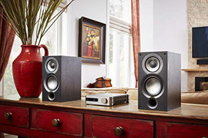 ELAC Uni-Fi 2.0 UB52 Bookshelf Speakers (Pair), Black (UB52-BK)